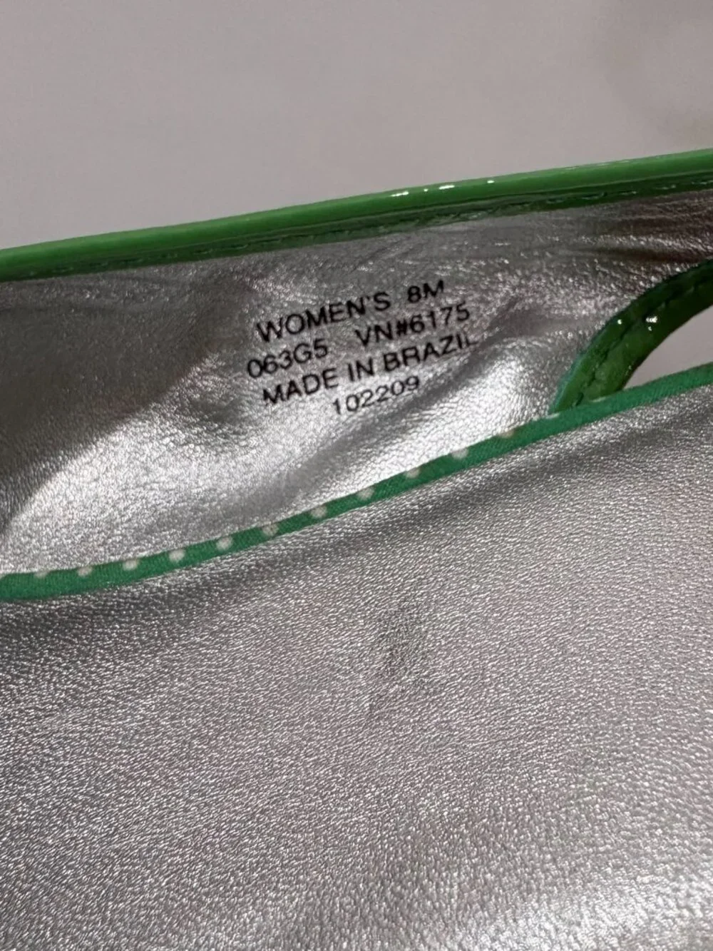 L.L. Bean 8 M Green White Signature Polka Dot Slingback 2.5